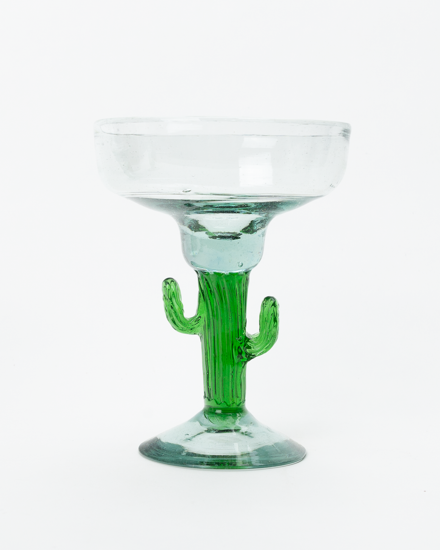 Hand Blown Cactus Margarita Glasses
