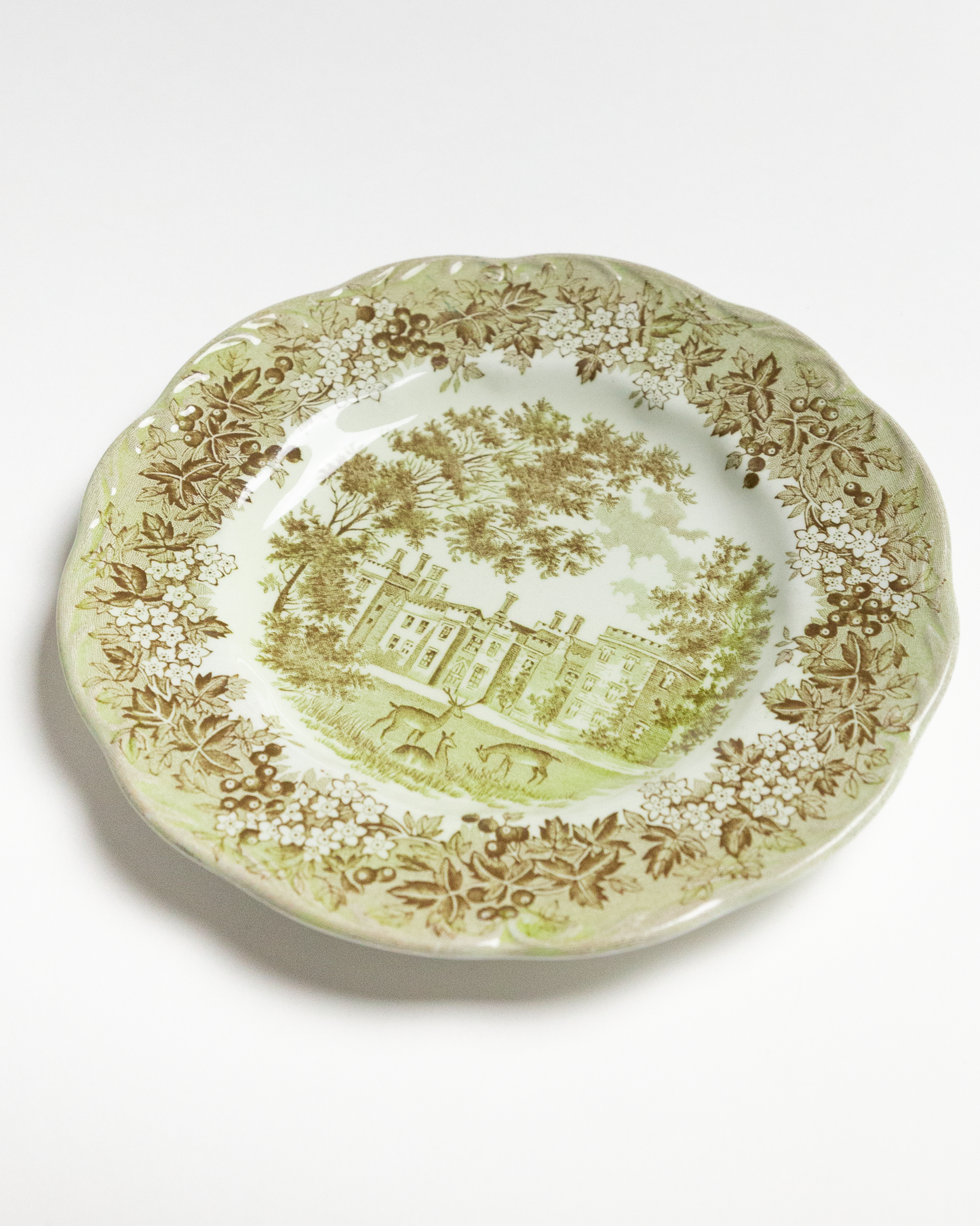 Romantic Deer Scene Dessert Plate
