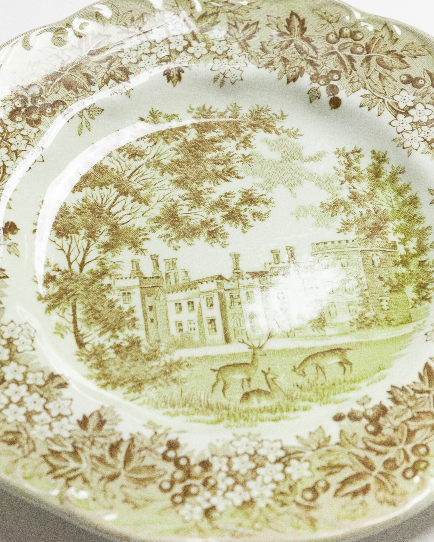 Romantic Deer Scene Dessert Plate