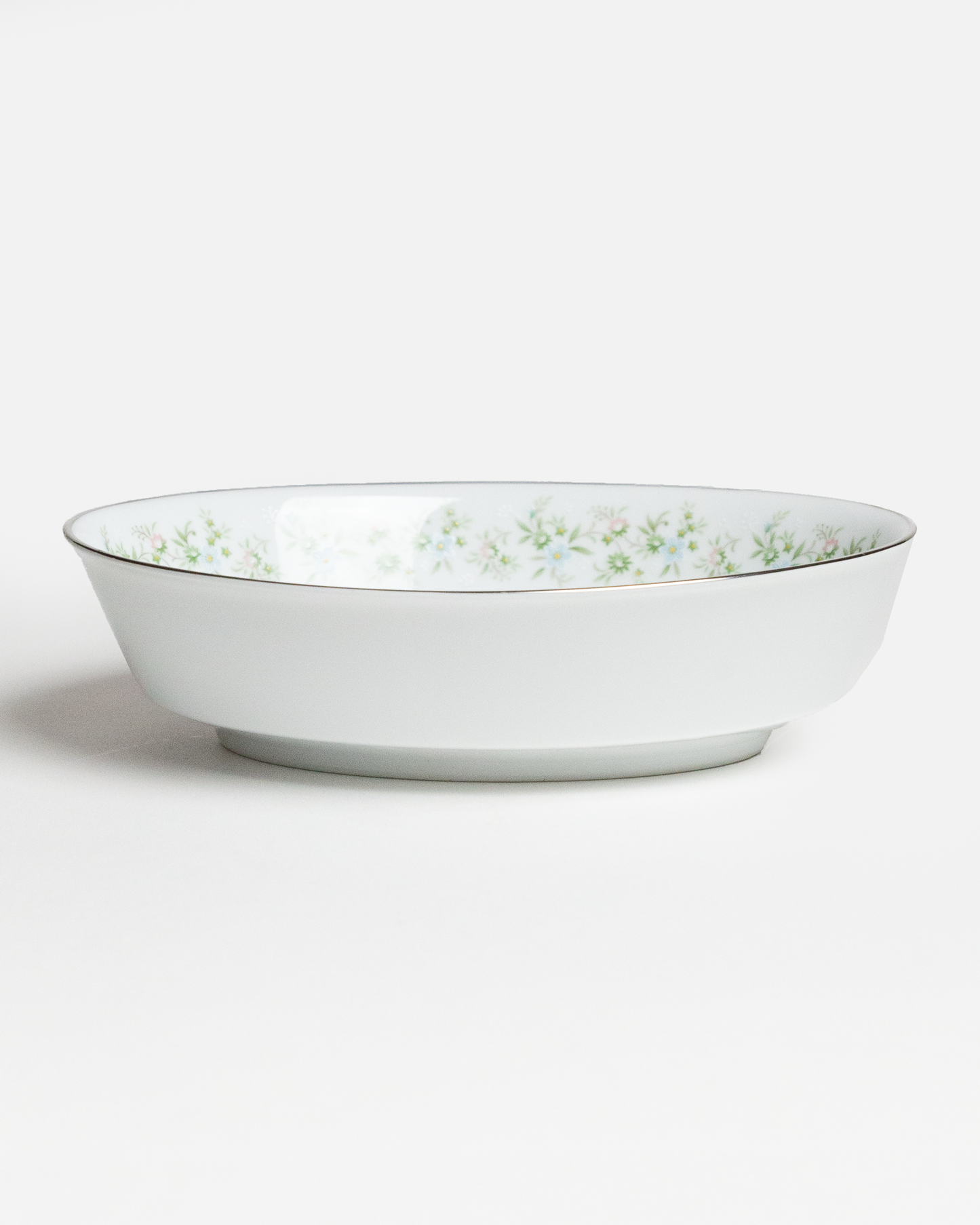 Green Floral Serving Bowl