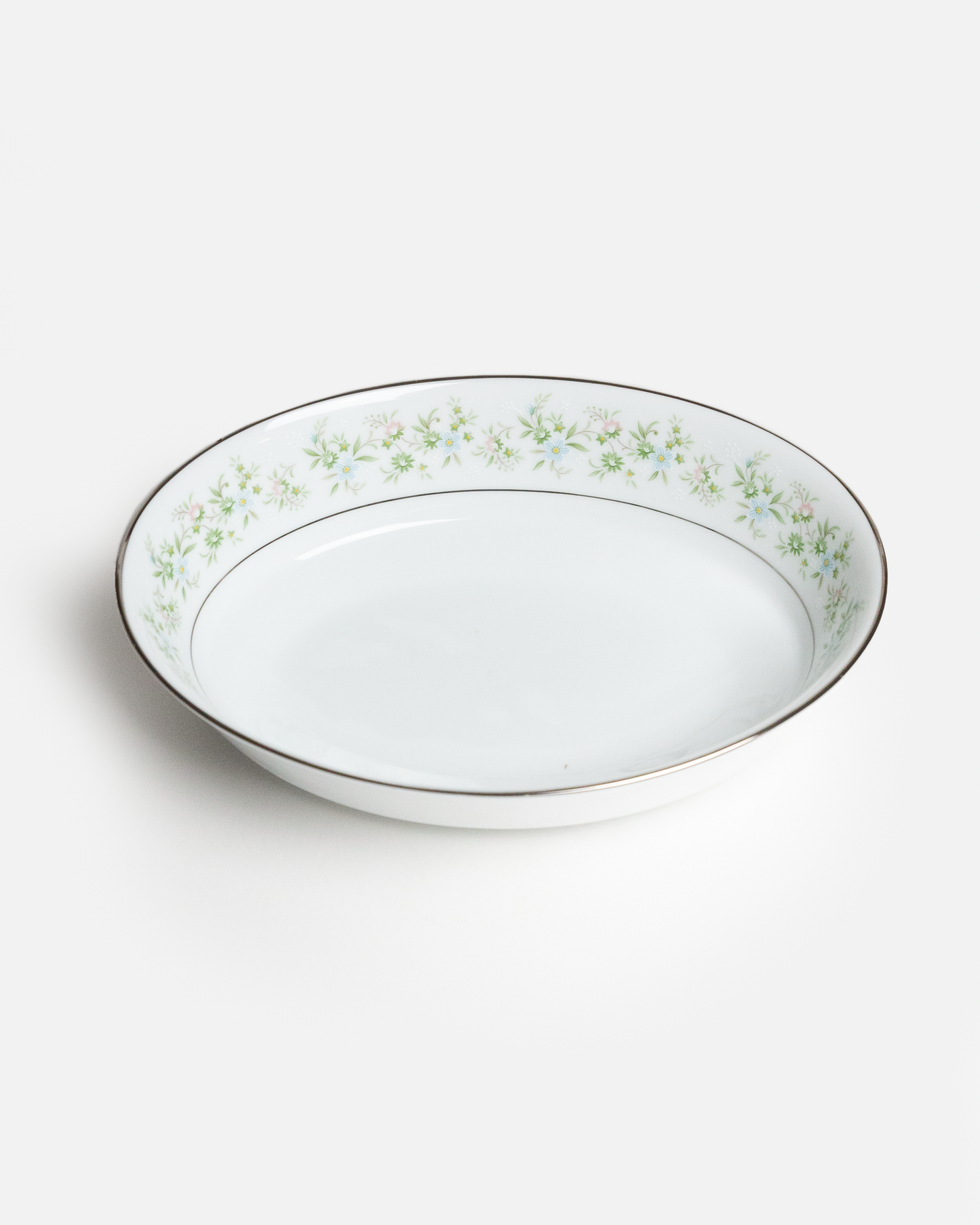 Green Floral Serving Bowl