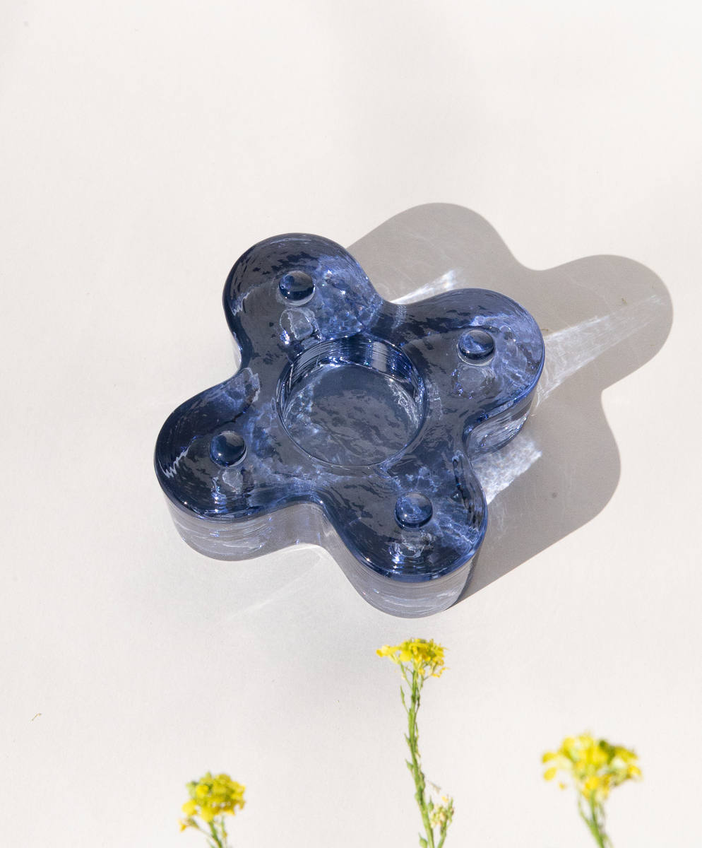 Blue Votive Candle Holder