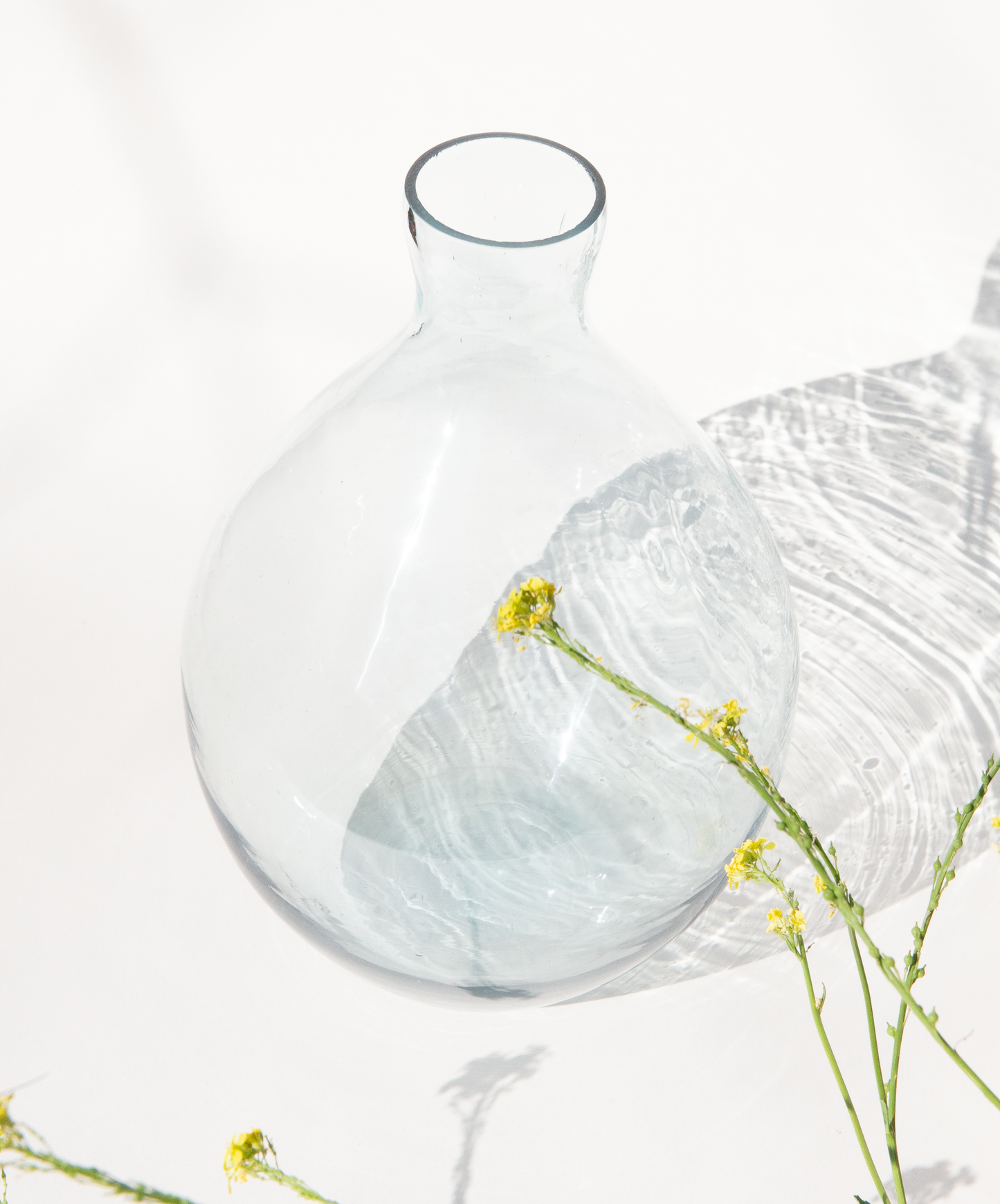 Hand Blown Glass Bottle Vase