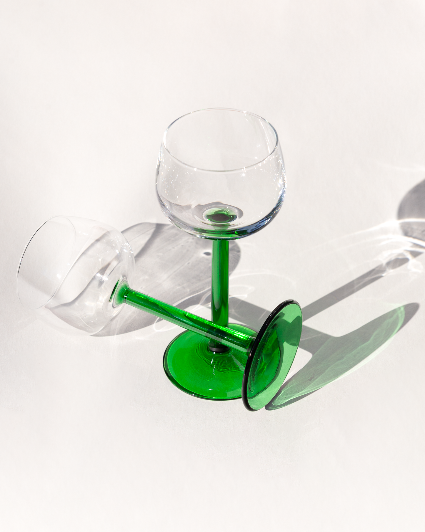 Emerald Stem Wine Glasses