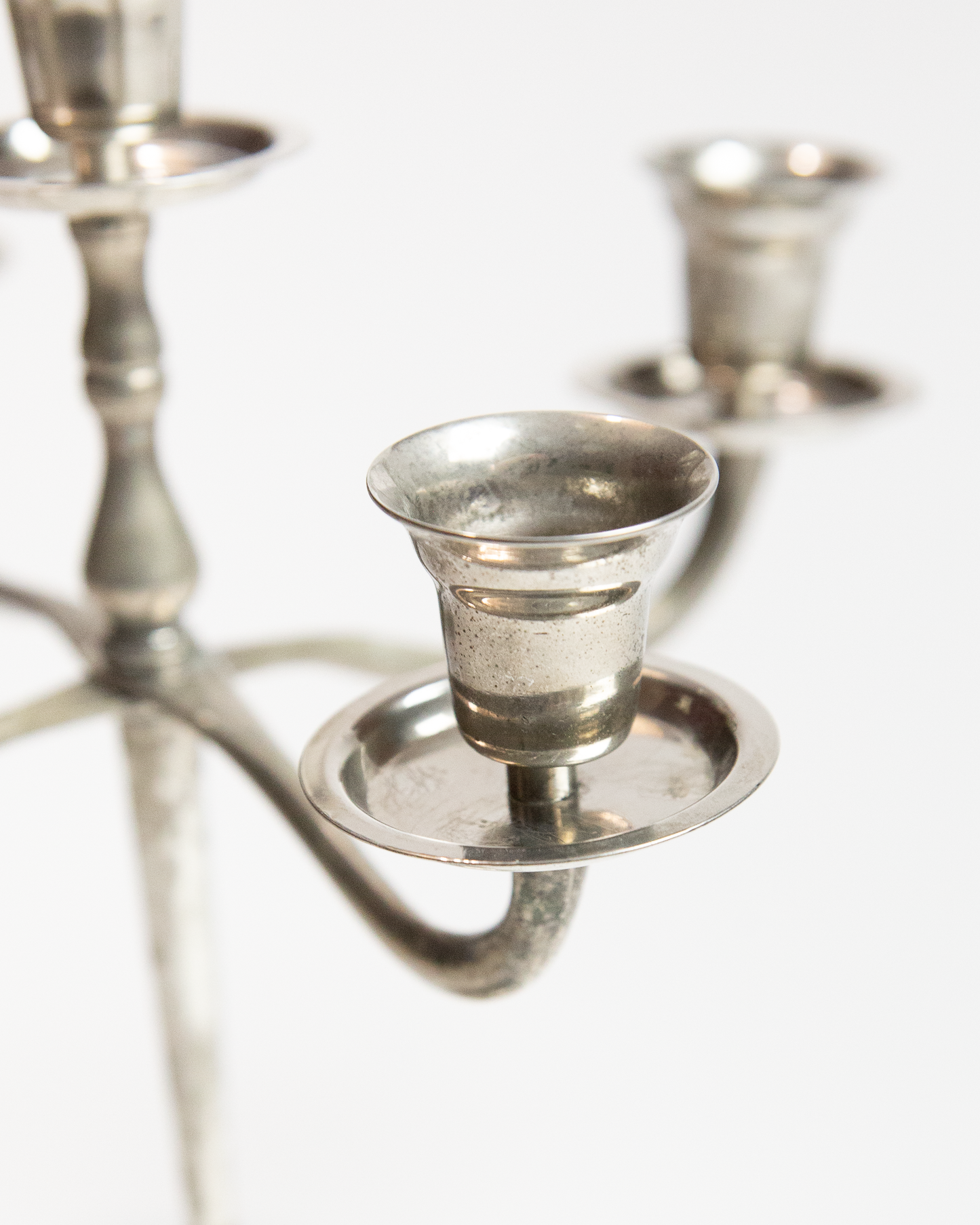 Five-Prong Silver Candelabra