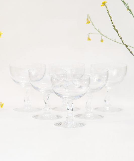 Contour Stem Champagne Coupes