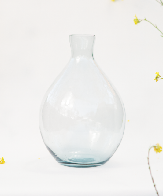 Hand Blown Glass Bottle Vase