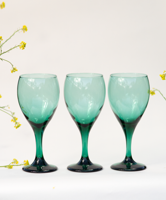 Teal Wine Glasses