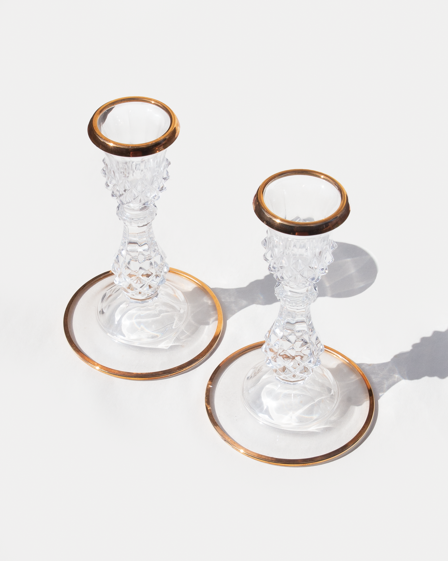 Crystal Candle Holder Pair