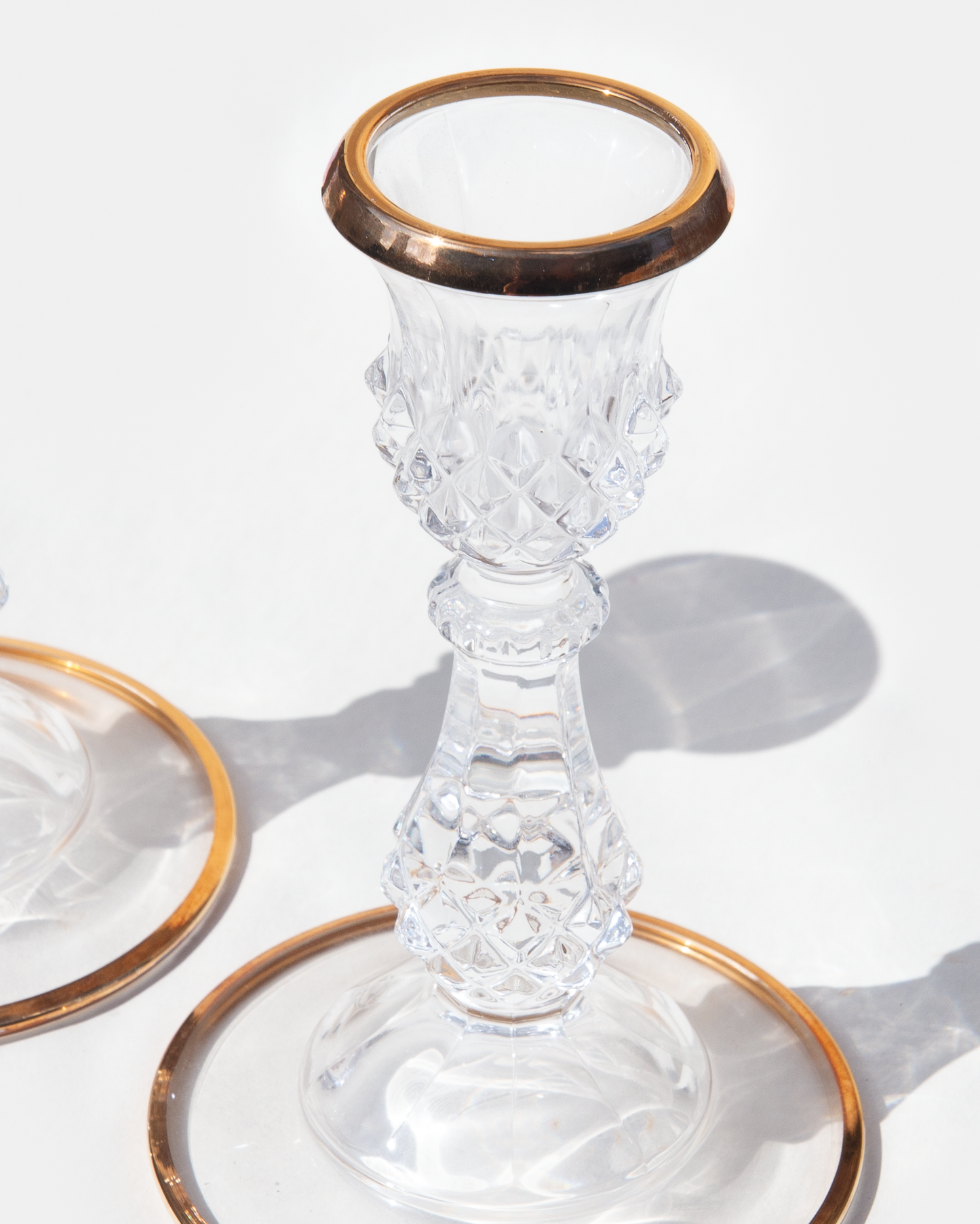 Crystal Candle Holder Pair